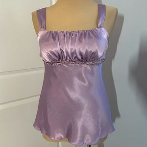 IZ Byer California Purple and Gold Blouse Top